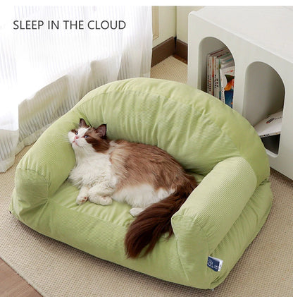 Cozy Deep Sleep Pet Bed with Removable and Washable Cover - Large Cat and Dog Mattress for Winter Warmth - All Year Round Use