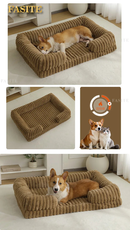 2025 Cross-border new product pet litter winter warm large dog kennel pet mat cat litter dog bed dog mat