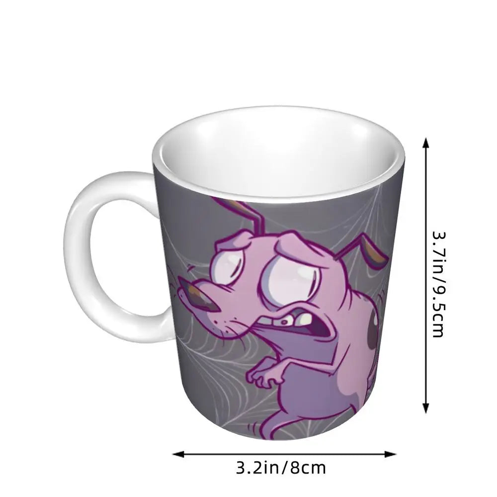 Personalized C-Courage The Cowardly Dog Coffee Mug DIY Ceramic Milk Tea Mug Cup