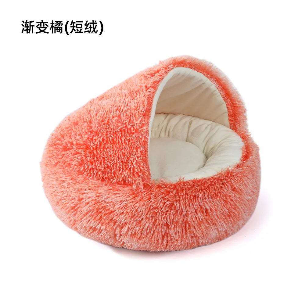 Winter Warm Pet Nest for Small Medium Pets (40cm-70cm) | Enclosed/Semi-Enclosed Pet Shell Nest | Dog House Cat Bed for Puppy Kit
