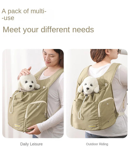 Pet Chest Bag Portable Dual-purpose Chest Dog Backpack  Cat Large Capacity Carrier  Dog Bag Carrier