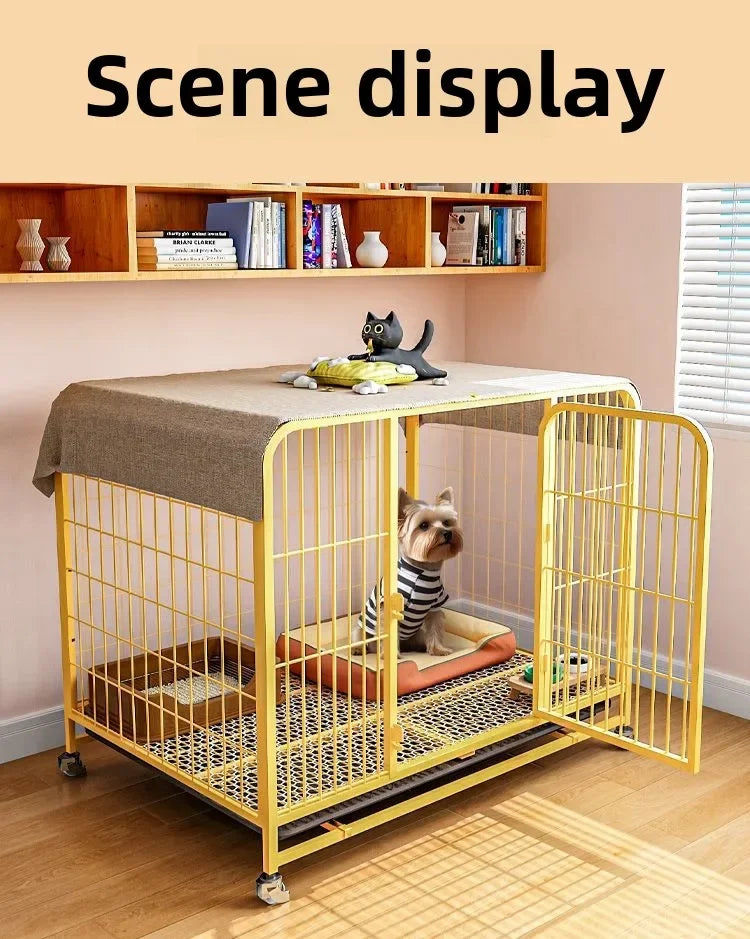 the BOLD & the BEAUTIFUL - Dog Indoor with Toilet Separation, Bold Pet Cage, Golden Retriever/Labrador Household Dog Cage, Playpen Dog Cage Medium/Large