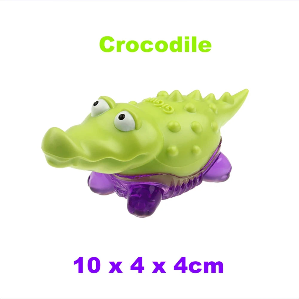GIGWI Suppa Puppa Series Q Pet Toys Kitten Crocodile Fox Raccoon for Puppy Molar Sounding Toys Bite Resistance Dog Accessories