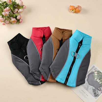 Waterproof Pet Vest Coat For Winter Warm Dog Jacket For Small Meidum Dogs Reflective Puppy Outfits With D-ring Chihuahua Apparel