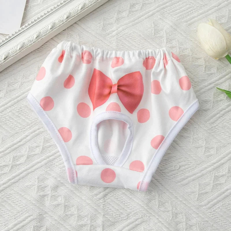 3PCs/Set Reusable Female Dog Diapers Warps Washable Dog Physiological Pants Breathable Pet Menstruation Pants for Small Dogs
