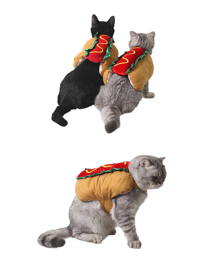 NONOR Pet Costume Hot Dog Shaped Dachshund Sausage Adjustable Clothes Funny Warmer for Puppy Dog Cat Supplies