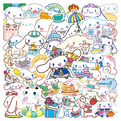 50PCS Cartoon Cinnamoroll Cute Dog Graffiti Stickers Motorcycle Luggage Water Cup Guitar Waterproof Stickers
