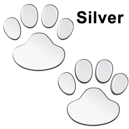1/2/4Pairs 3D Stickers Paw Animal Dog Cat Cool Design Bear Foot Prints Footprint Decal Car Stickers for Auto Motorcycle