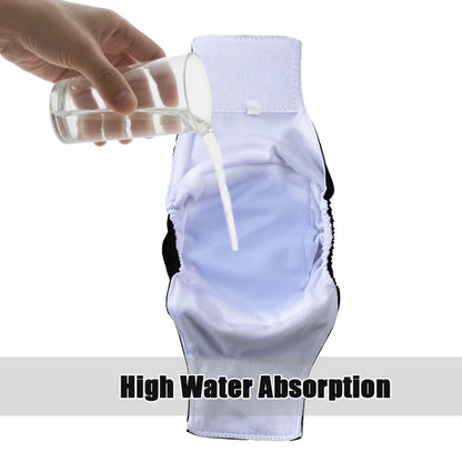 3 Pack Washable Male Dog Diaper Pet Sanitary Panties For Small Medium Dogs Adjustable Nappy Belly Band Wrap Diapers Pug Supp;ies