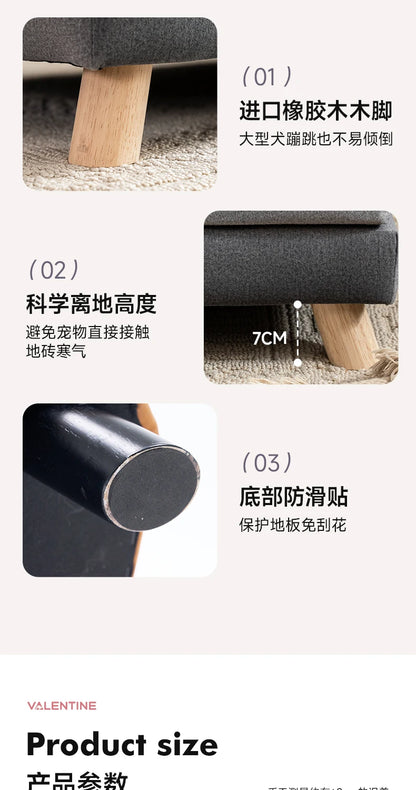 Van Lundin Pink Cute Pet Sofa Kennel Cat Nest High-end Dog Sofa Four-level Universal Removable and Washable