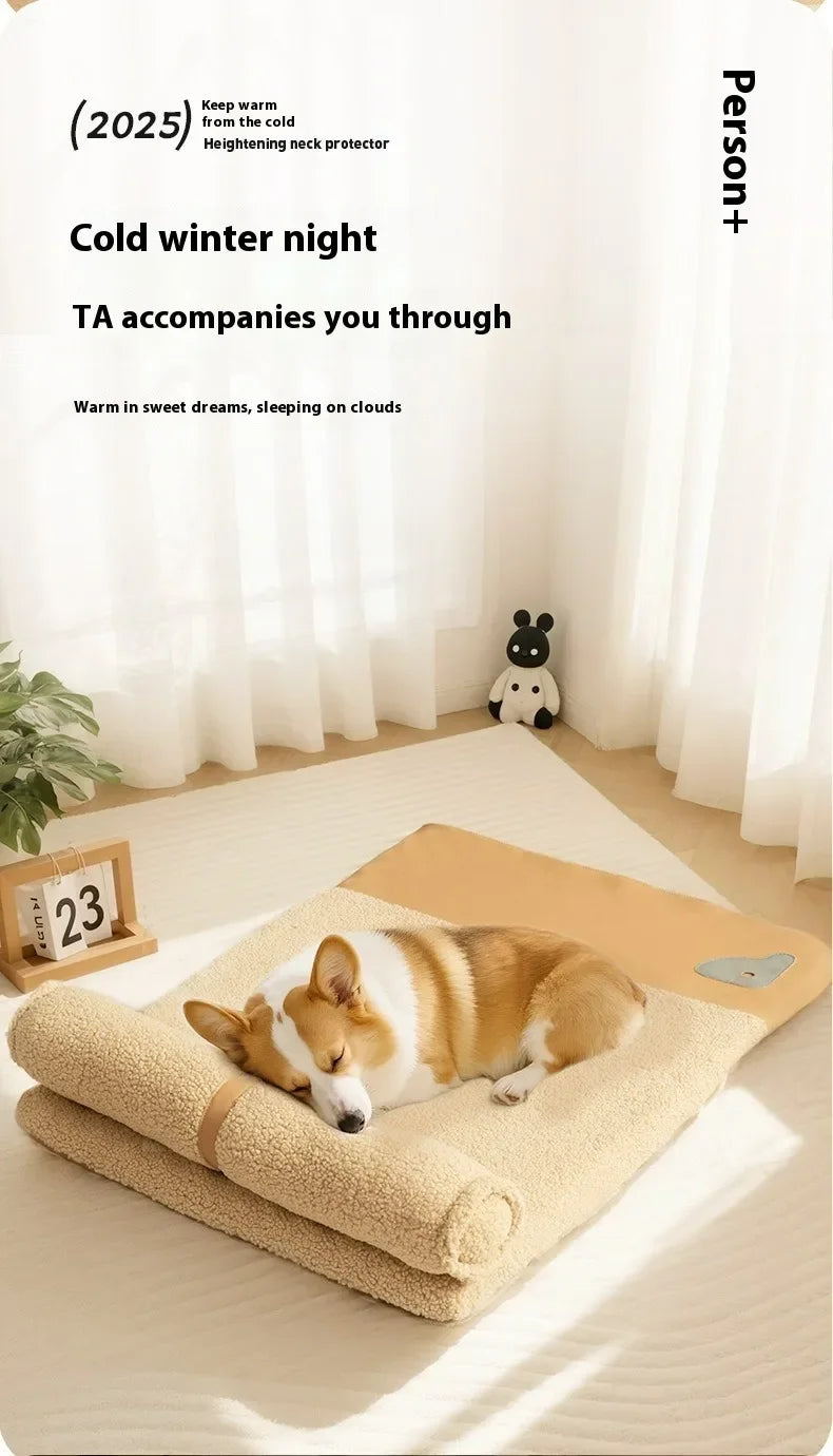 Four Seasons Dog Cat Bed Orthopedic Memory Foam Machine Washable Removable Cover All Season Comfort Mat for Small Medium Large