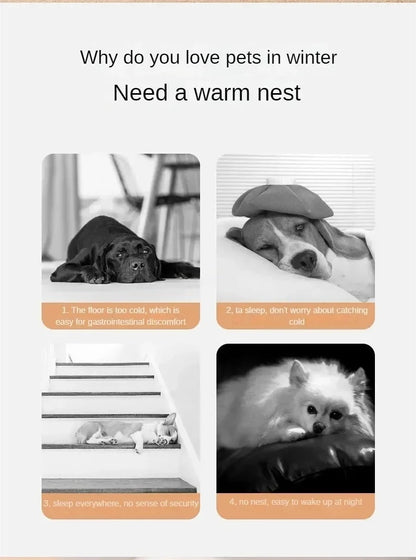 Winter Warm Foldable Pet House Removable Washable Dog Kennel Puppy Cave Sofa Pet Bed House for Large Dog and Small & Medium Cats