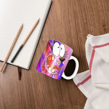 Personalized C-Courage The Cowardly Dog Coffee Mug DIY Ceramic Milk Tea Mug Cup