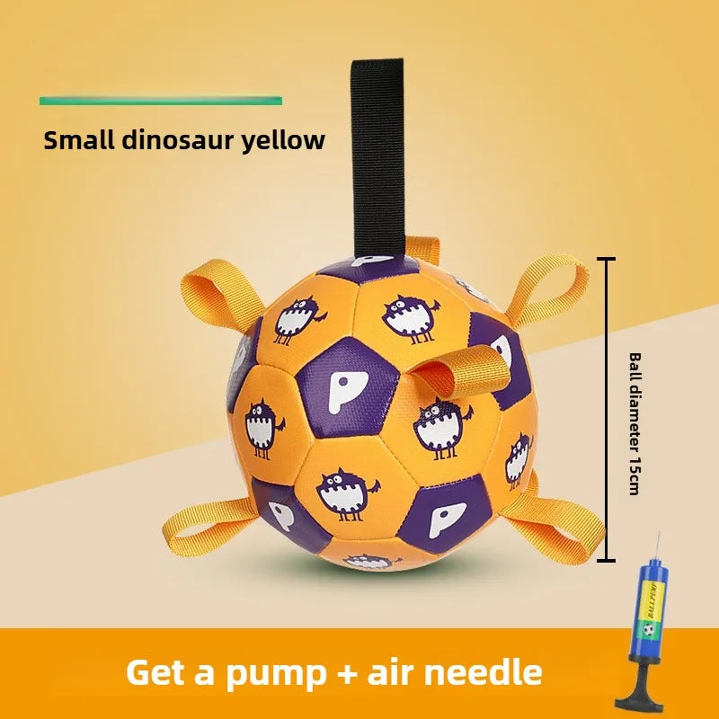Dog outdoor chewing toy that is durable, bite-resistant and makes sound - inflatable football toy