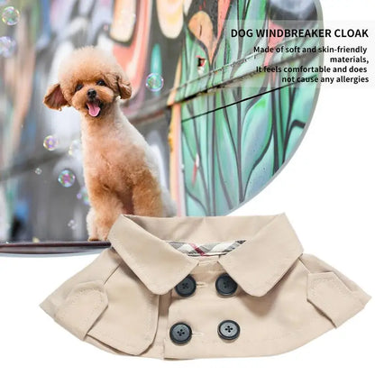 the SHERLOCK - Fashion British Style Dog Cloak, Windbreaker Corgi French Bulldog Pet Dog Bib, Pet Clothing Cape, Pets Costume Trench, Pet Supplies