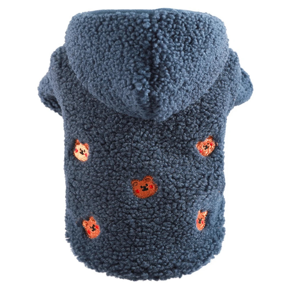 Winter Warm Pet Lamb Velvet Hoodie Clothes Comfortable Dog Coat Suitable Small Dogs Pet Outfits Chihuahua Clothing