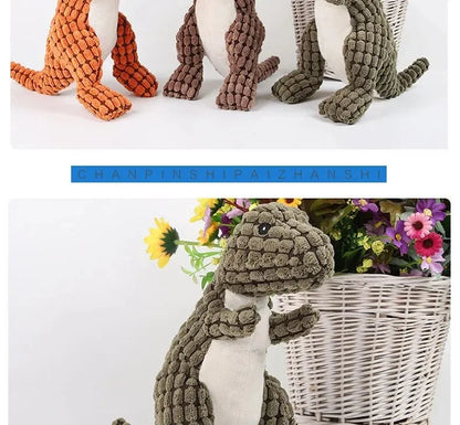 Cats and Dogs Pet Plush Dinosaur Toys Interactive Dog Chew Toys Plush Stuffing Pet Supplies Dog Toys for Small Dogs