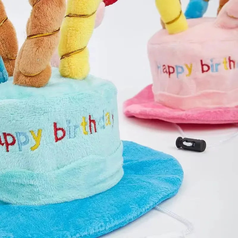 Cute Dog Birthday Toy Adorable Dog Cat Birthday Cake Hat Headwear Cap Puppy Kitten Hat Pet Gift Toys  аксесуари для собак