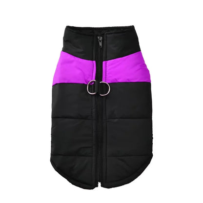 Winter Puppy Costume Warm Hiking Outdoor Pet Clothes For Small Large Dogs Cats Waterproof Zipper Vest Coat With D-Ring