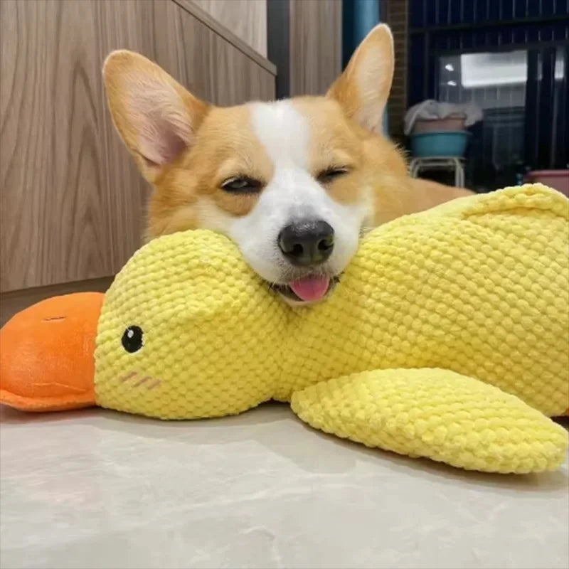 Cute dog Toy Stomping Duck Bite Resistant Grinding Teeth Cleaning Large Dog Interactive Entertainment Puppy Boredom Plush Toy