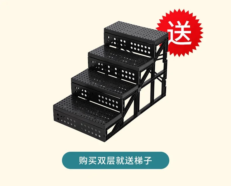 Double-decker kennel outdoor four-season dog house autumn and winter rainproof dog house outdoor stray cat nest dog cage villa