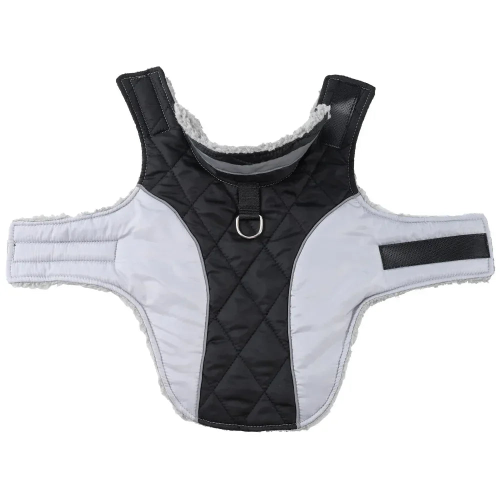 Reflective Pet Clothes For Small Large Dogs Warm Thicken Fleece Dog Vest Coat For Winter Plaid Puppy Parka With D-ring Labrador