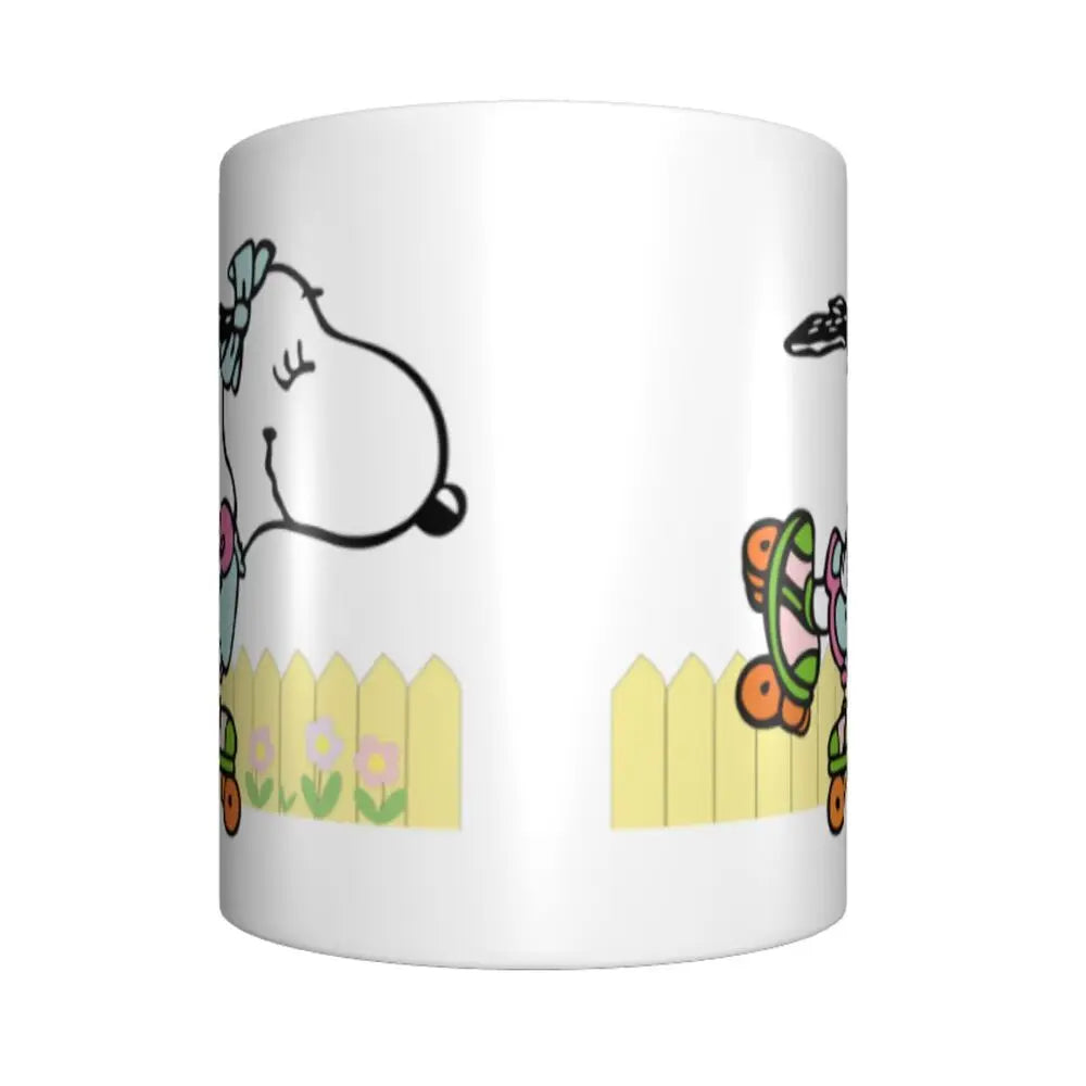 Manga Snoopy Woodstock Cartoon Dog Coffee Mug DIY Customized Ceramic Tea Milk Mug