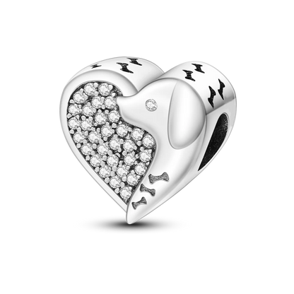 Dog Pet Charms 925 Silver Doggy Paw French Bulldog Bones Beads fit Original Bracelet DIY Fine Jewelry