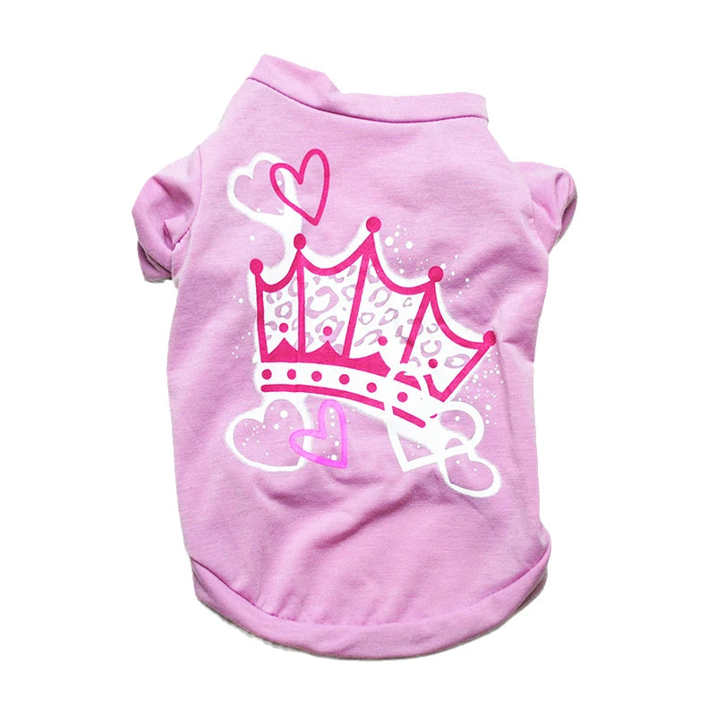 the TINYTAIL COTTON SHIRT - Cheap Cotton Puppy Dog T-Shirt for Small Dogs, Hot Sale Print Pet Clothes, Yorkshire, Pomeranian, Pug, Cat Shirts