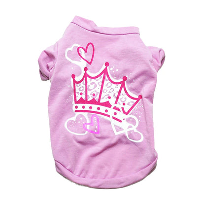 the TINYTAIL COTTON SHIRT - Cheap Cotton Puppy Dog T-Shirt for Small Dogs, Hot Sale Print Pet Clothes, Yorkshire, Pomeranian, Pug, Cat Shirts