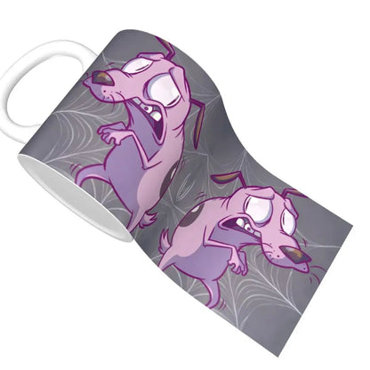 Personalized C-Courage The Cowardly Dog Coffee Mug DIY Ceramic Milk Tea Mug Cup