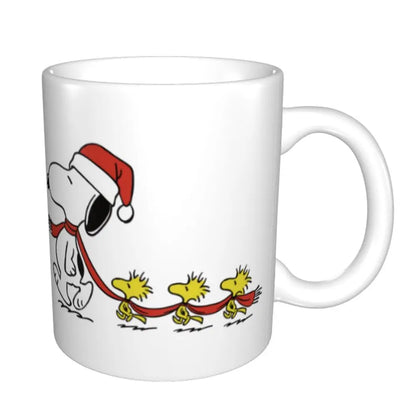 Manga Snoopy Woodstock Cartoon Dog Coffee Mug DIY Customized Ceramic Tea Milk Mug