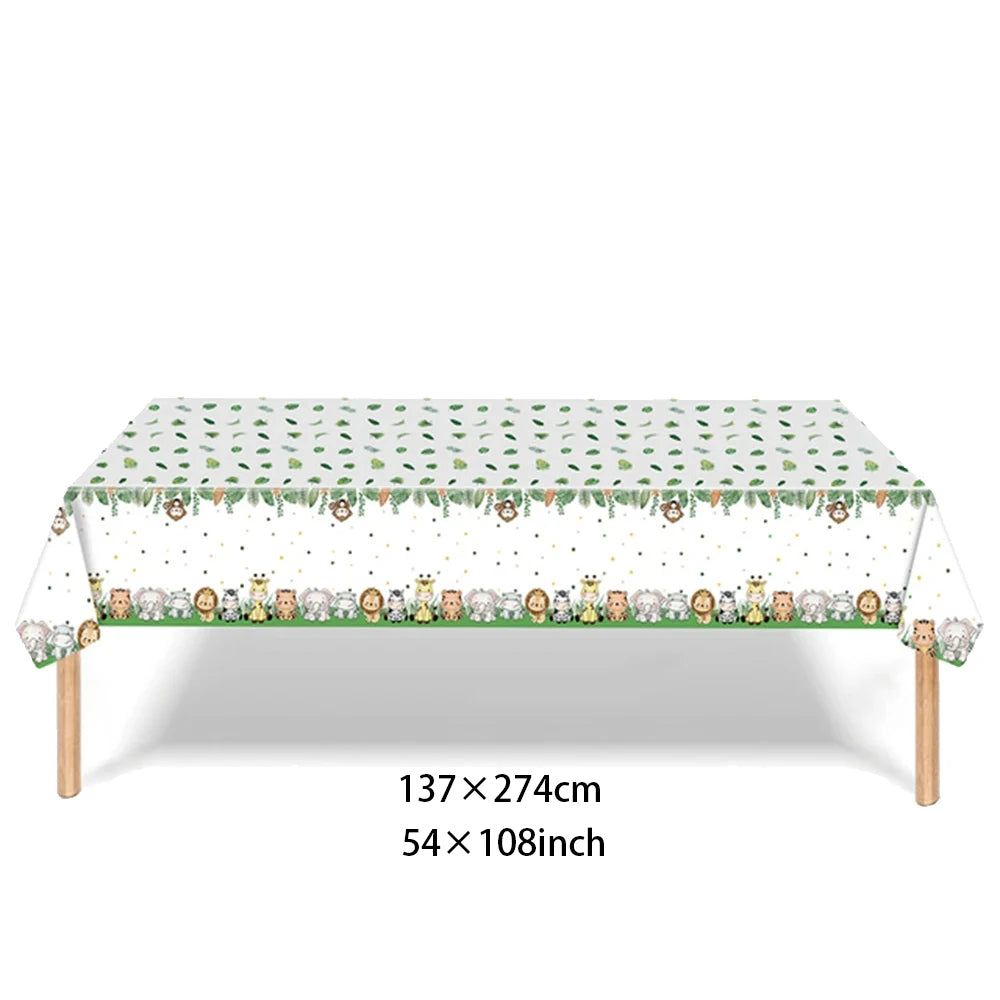 Jungle party Banner Garland Hanging swirls decor Jungle Wild One Birthday decor Safari Jungle Animals Birthday Party Decoration