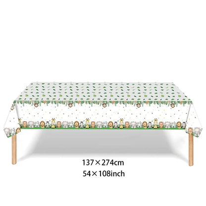 Jungle party Banner Garland Hanging swirls decor Jungle Wild One Birthday decor Safari Jungle Animals Birthday Party Decoration