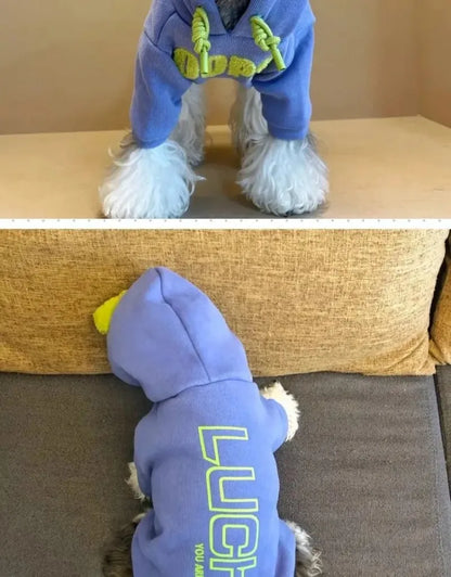 Fashion Winter Pet Dog Sweatshirt Clothes for Small Medium Dogs Warm Fleece Zipper Dog Hoodies Chihuahua French Bulldog Jacket