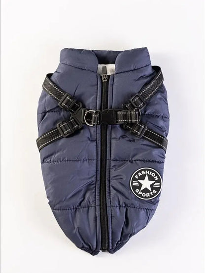 Pet Clothes Dog Warm Winter Jacket with Harness Build in For Large Medium Small Dogs Winter Pet Supplies Kids Gifts