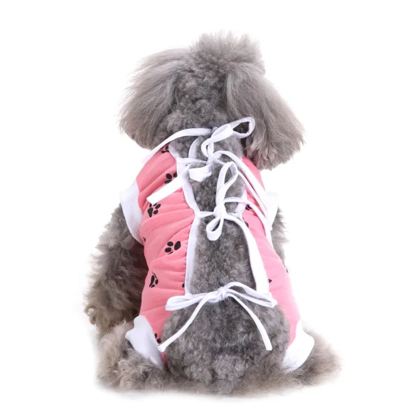 Pet Cat Recovery Surgical Costume Pet Dog Sterilization Clothes Pet Physiological Pants Anti-licking Vest for Abdomen Protect