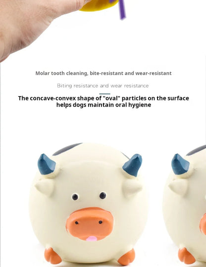 Animals Design Durable Dog Chew Toys Pigs, cows, chickens, Tough Squeaky Dog Grinding Teeth Toys,Pet latex to clean teeth toys