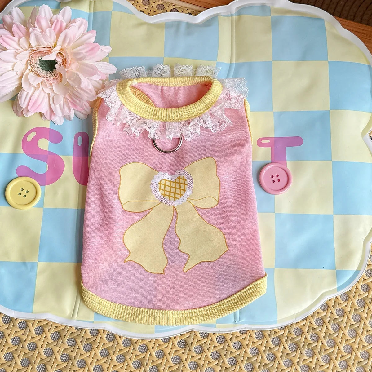 Pet Dog Cat Puppy Japanese Korean Soft Cute Spring Summer Vest Small Medium Dog Teddy Bichon Clothing Supplies