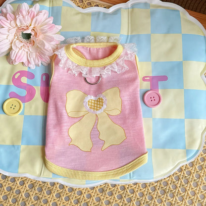 Pet Dog Cat Puppy Japanese Korean Soft Cute Spring Summer Vest Small Medium Dog Teddy Bichon Clothing Supplies