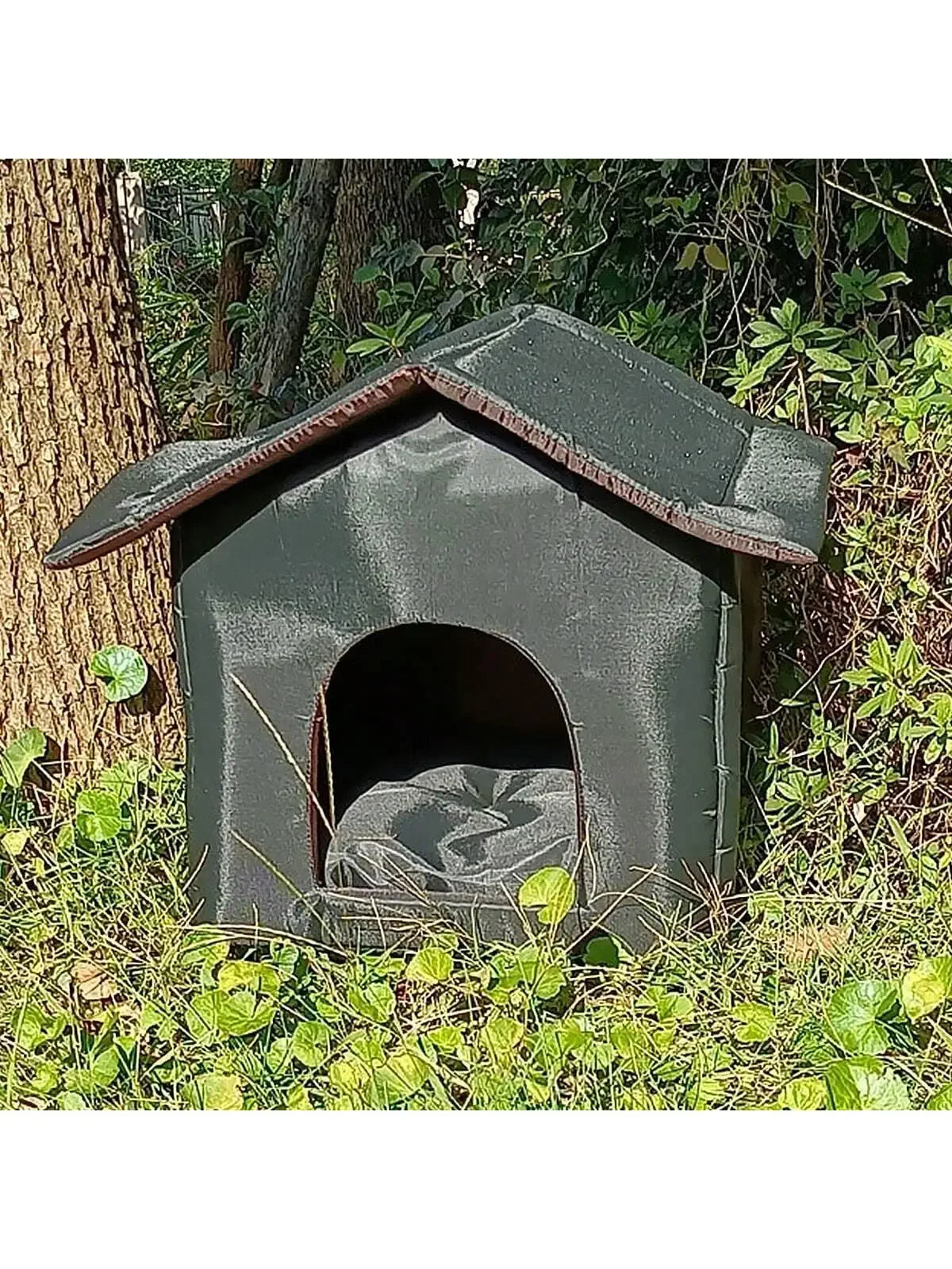 1pc Outdoor Dog House, Winter Cold Shelter, Waterproof, Sun Proof, Durable, Foldable Outdoor Tent, Stray Cat Shelter, Pet House