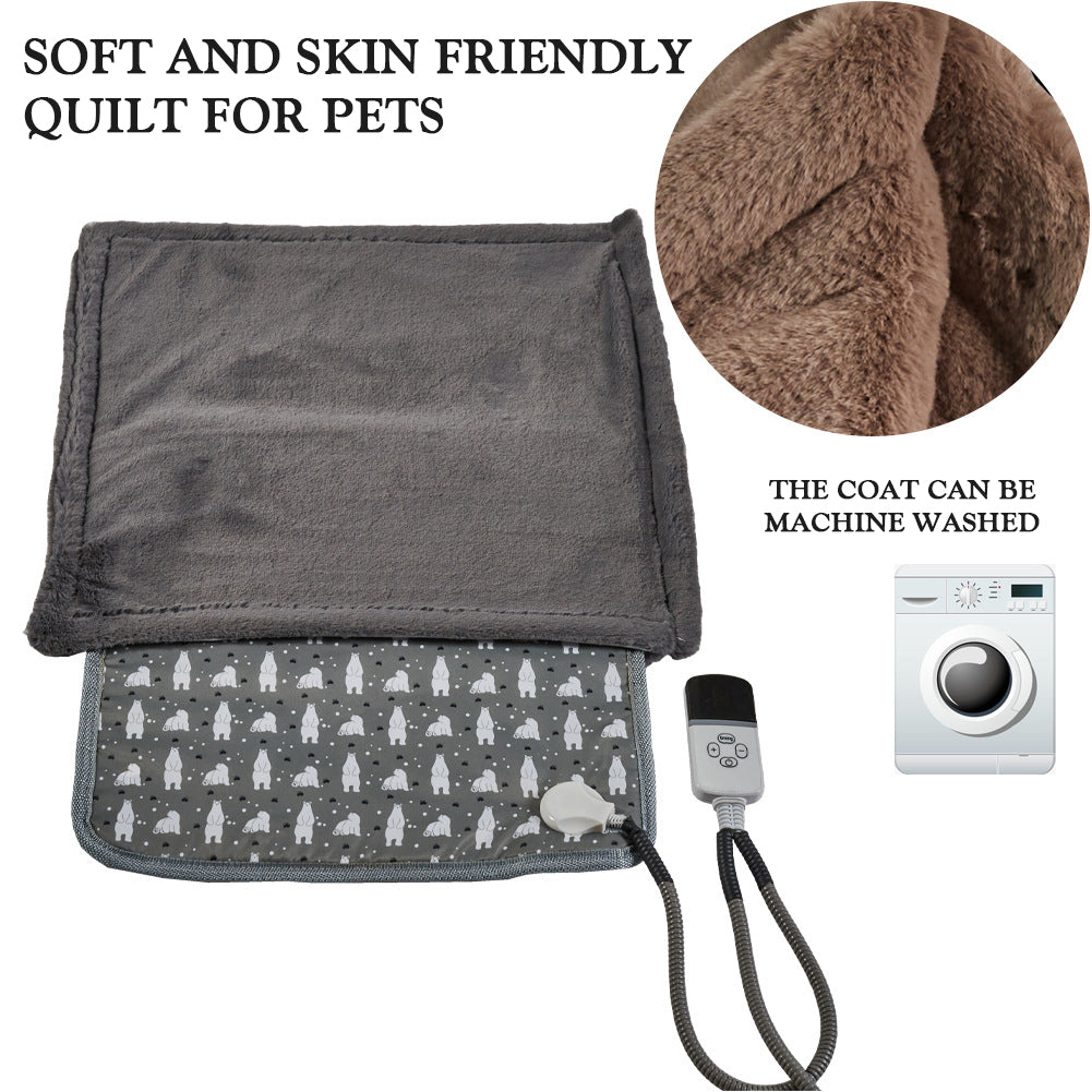 220V 20W Pet Electric Heating Pads Heated Blanket Winter Dog Cats Warmer Mat Sleeping Bed Pet Supplies Washable blanket Mats