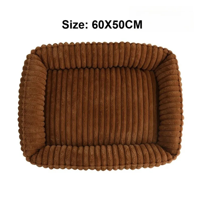 Pet Cat Dog Bed Square Plush Cat Mat Pet Cushion Winter Thickened Orthopedic Pet Mat Soft And Comfortable Cat Bed Pets Supplies