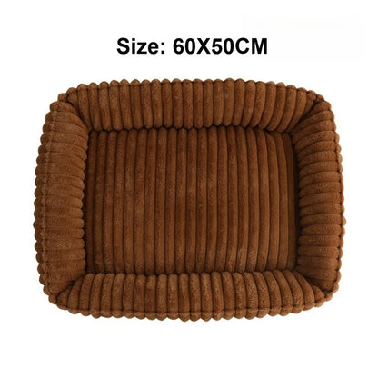 Pet Cat Dog Bed Square Plush Cat Mat Pet Cushion Winter Thickened Orthopedic Pet Mat Soft And Comfortable Cat Bed Pets Supplies