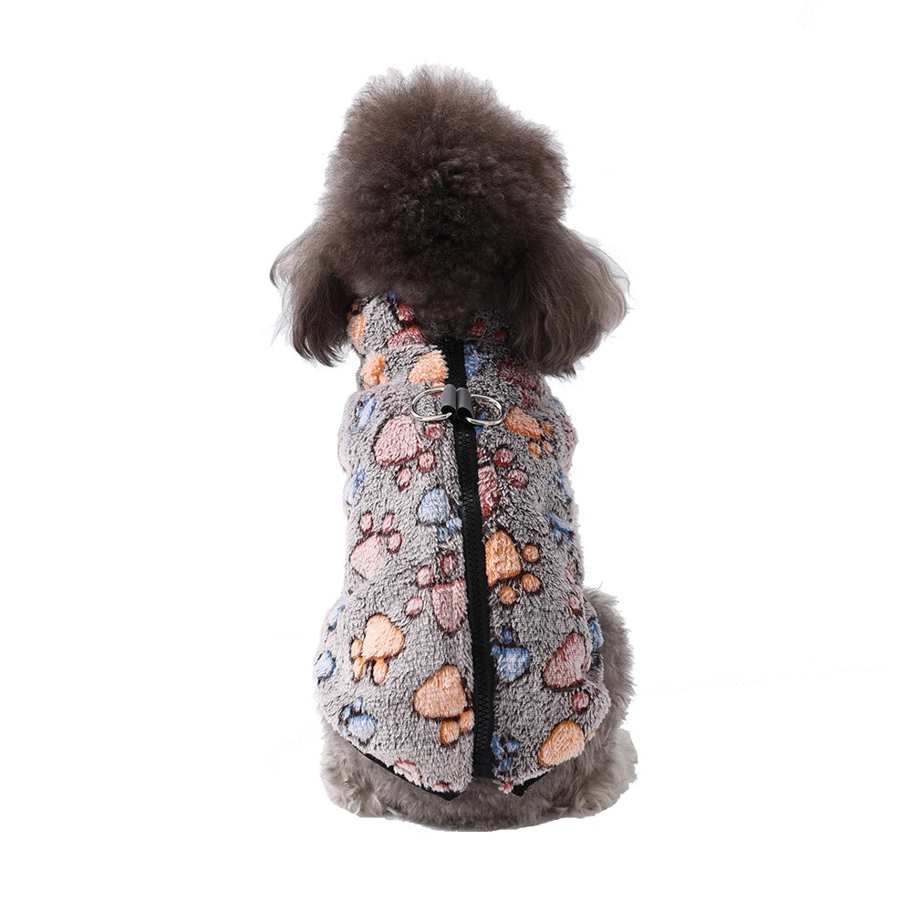 Winter Dog Jacket For Small Medium Dogs With D-ring Elasticity Reflective Puppy Fleece Clothes Yorkshire Schnauzer Pet Costume