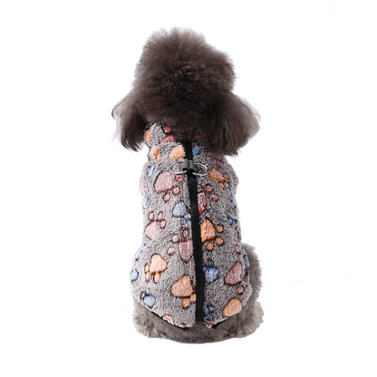 Winter Dog Jacket For Small Medium Dogs With D-ring Elasticity Reflective Puppy Fleece Clothes Yorkshire Schnauzer Pet Costume