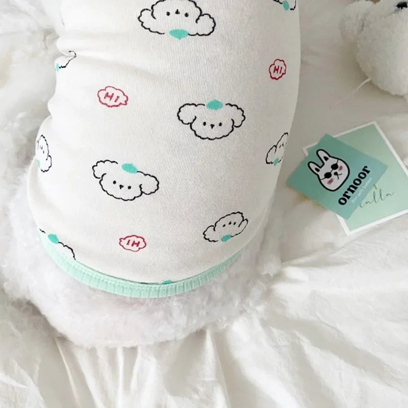 Ins Cute Pet Summer T-Shirt Pet Vest Cat Thin Schnauzer Puppy Sleeveless Breathable Dog Clothes T-shirt Summer Pet Clothes