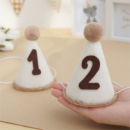 강아지 모자 Pet Birthday Hat Dog Hat Non-woven Fabric Number Hats Headband Felt Digital Birthday Celebration Hat Шапка Для Собак