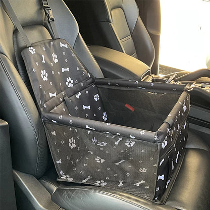 Dog car seat cover foldable hammock pet harness cat bag basket stable and foldable travel pet dog and cat safety car seat