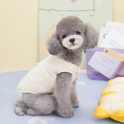 the SNUGGLEPAWS COTTON VEST - Winter Pet Dog Vest Jacket for Small/Medium Dogs/Cats, Warm Cotton Clothes, Puppy Yorkie, Chihuahua Coat, Maltese, Bulldog Apparel